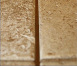 Grout removed